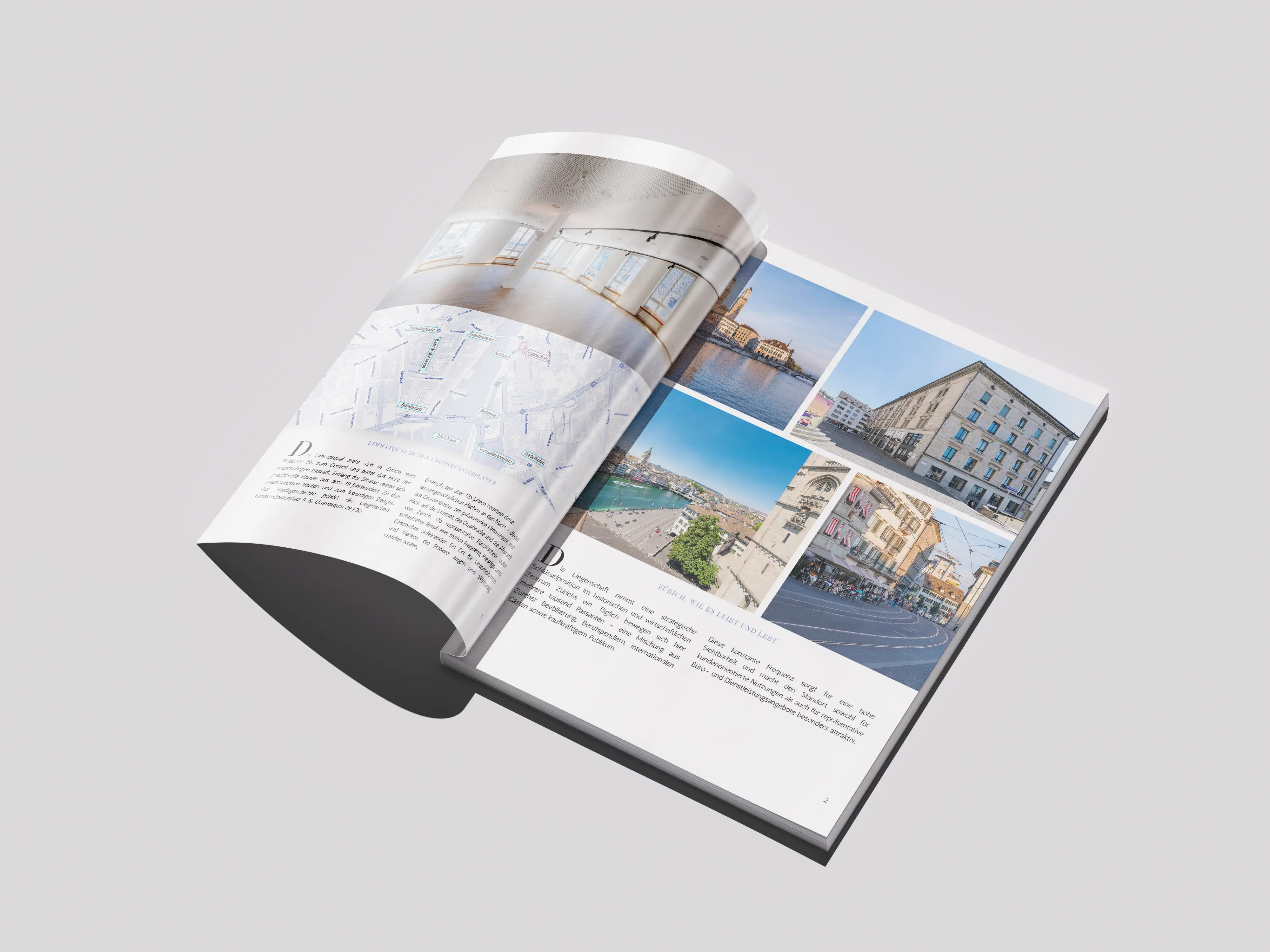 BESEDER brochure interior spread mockup